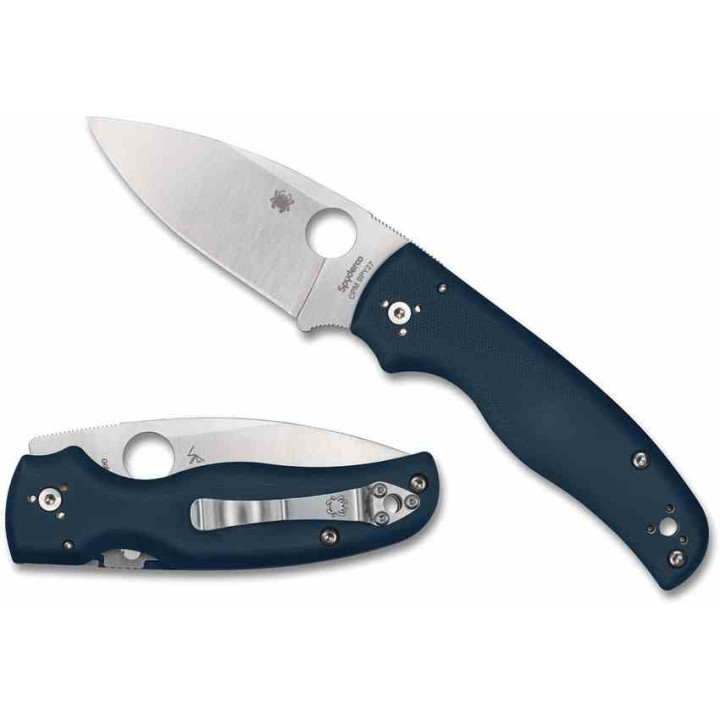 Couteau Spyderco Shaman Lame Acier CPM-SPY27 Manche G10 Clip Compression Lock USA SC229GPCBL - Livraison Gratuite