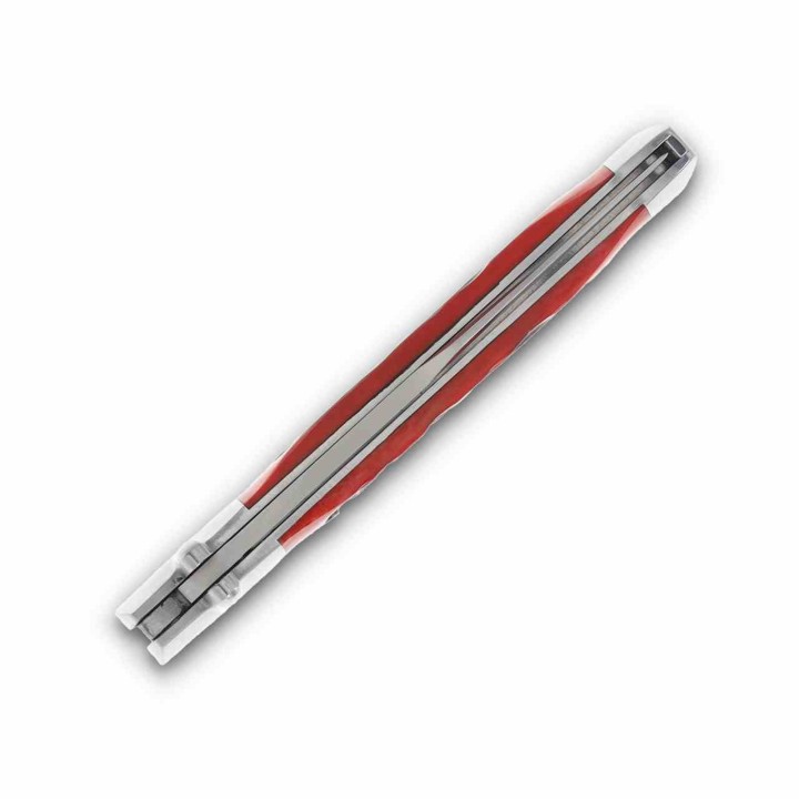 Couteau Rough Ryder Reserve Bowtie Fishtail Clip Point Lame Acier D2 Manche Os Rouge RRR052 - Livraison Gratuite