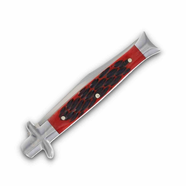 Couteau Rough Ryder Reserve Bowtie Fishtail Clip Point Lame Acier D2 Manche Os Rouge RRR052 - Livraison Gratuite