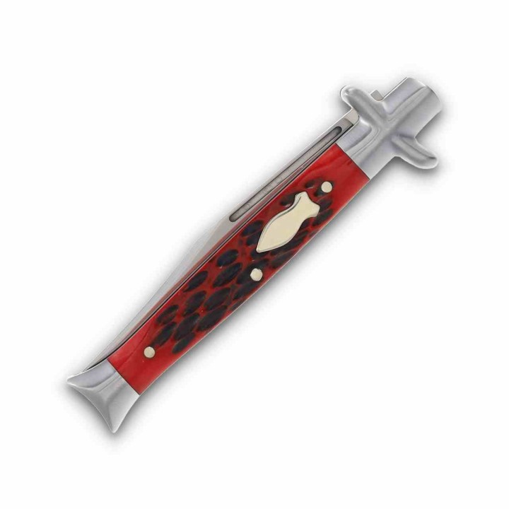 Couteau Rough Ryder Reserve Bowtie Fishtail Clip Point Lame Acier D2 Manche Os Rouge RRR052 - Livraison Gratuite