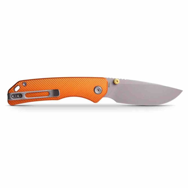 Couteau Vosteed Marten Orange Lame Acier 154CM Manche Aluminium IKBS Clip Top-Liner VOSA1604 - Livraison Gratuite