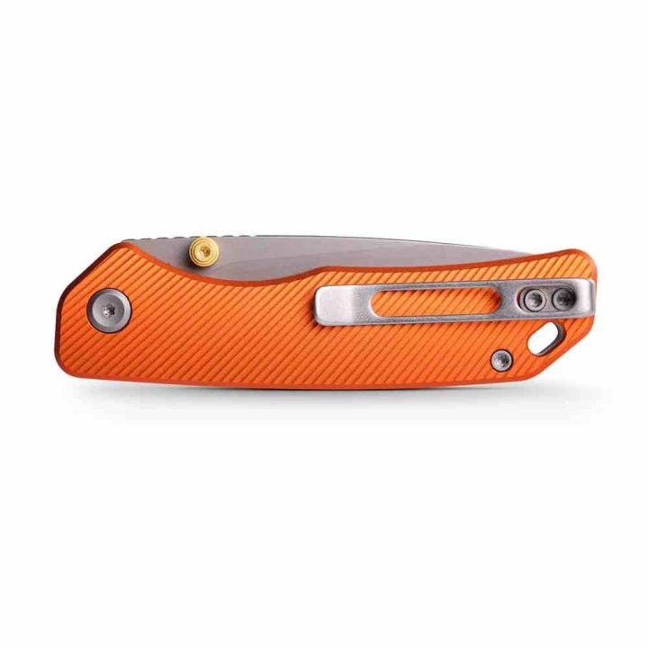 Couteau Vosteed Marten Orange Lame Acier 154CM Manche Aluminium IKBS Clip Top-Liner VOSA1604 - Livraison Gratuite