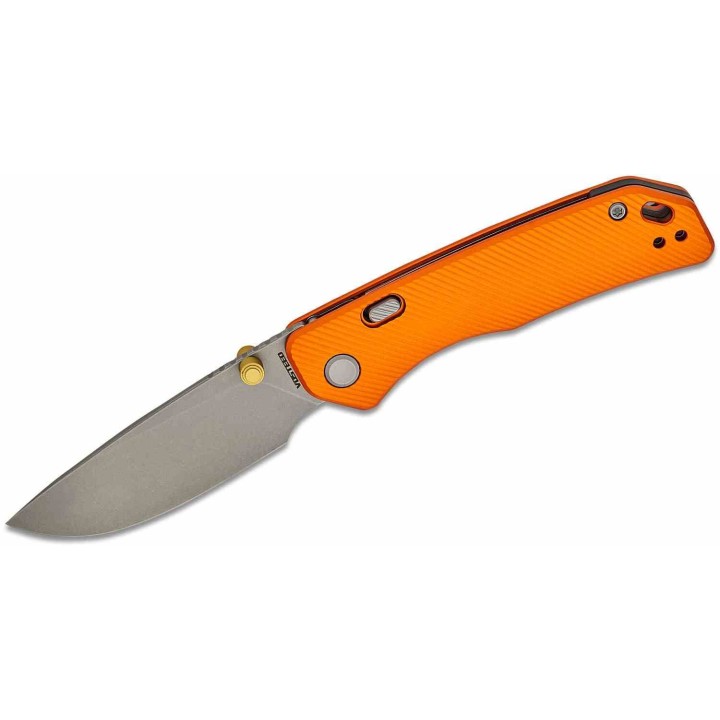 Couteau Vosteed Marten Orange Lame Acier 154CM Manche Aluminium IKBS Clip Top-Liner VOSA1604 - Livraison Gratuite