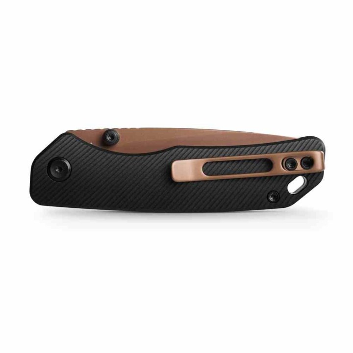 Couteau Vosteed Marten Black Lame Acier 154CM Manche Aluminium IKBS Clip Top-Liner VOSA1605 - Livraison Gratuite