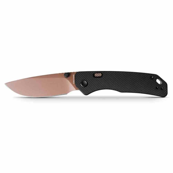 Couteau Vosteed Marten Black Lame Acier 154CM Manche Aluminium IKBS Clip Top-Liner VOSA1605 - Livraison Gratuite