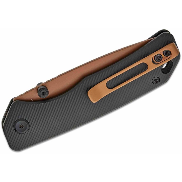 Couteau Vosteed Marten Black Lame Acier 154CM Manche Aluminium IKBS Clip Top-Liner VOSA1605 - Livraison Gratuite