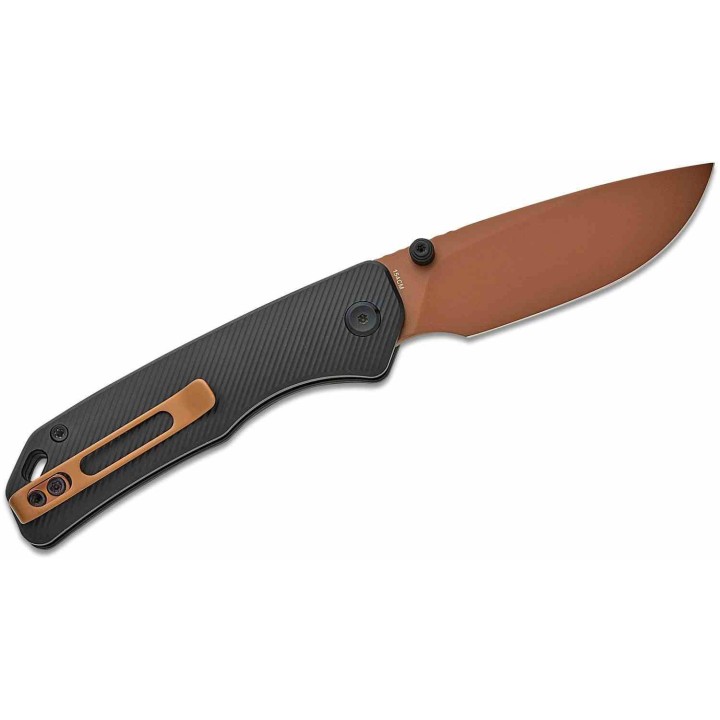 Couteau Vosteed Marten Black Lame Acier 154CM Manche Aluminium IKBS Clip Top-Liner VOSA1605 - Livraison Gratuite