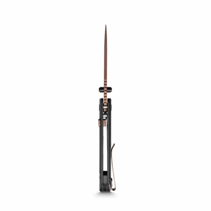 Couteau Vosteed Marten Black Lame Acier 154CM Manche Aluminium IKBS Clip Top-Liner VOSA1605 - Livraison Gratuite
