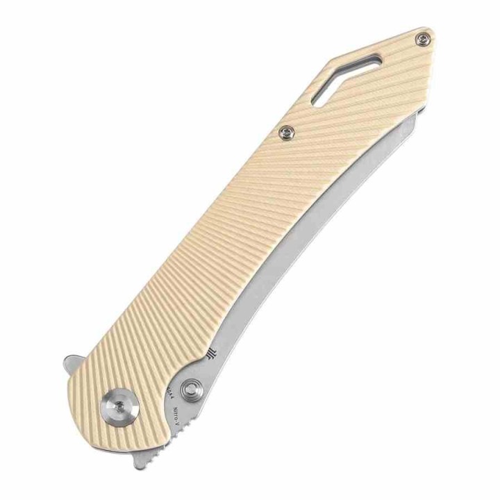 Couteau Tenable Colibri Tech White Manche G10 Lame Acier Nitro V Linerlock Clip T1060A4 - Livraison Gratuite