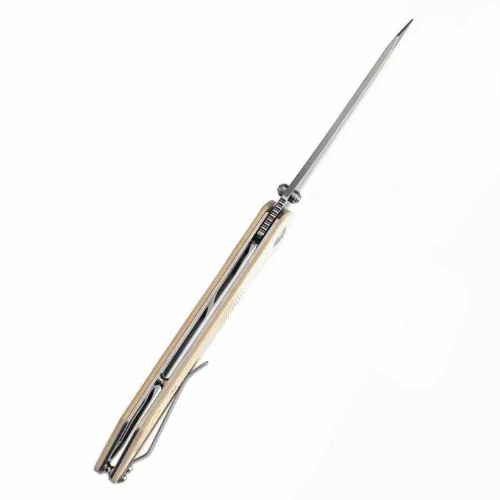 Couteau Tenable Colibri Tech White Manche G10 Lame Acier Nitro V Linerlock Clip T1060A4 - Livraison Gratuite