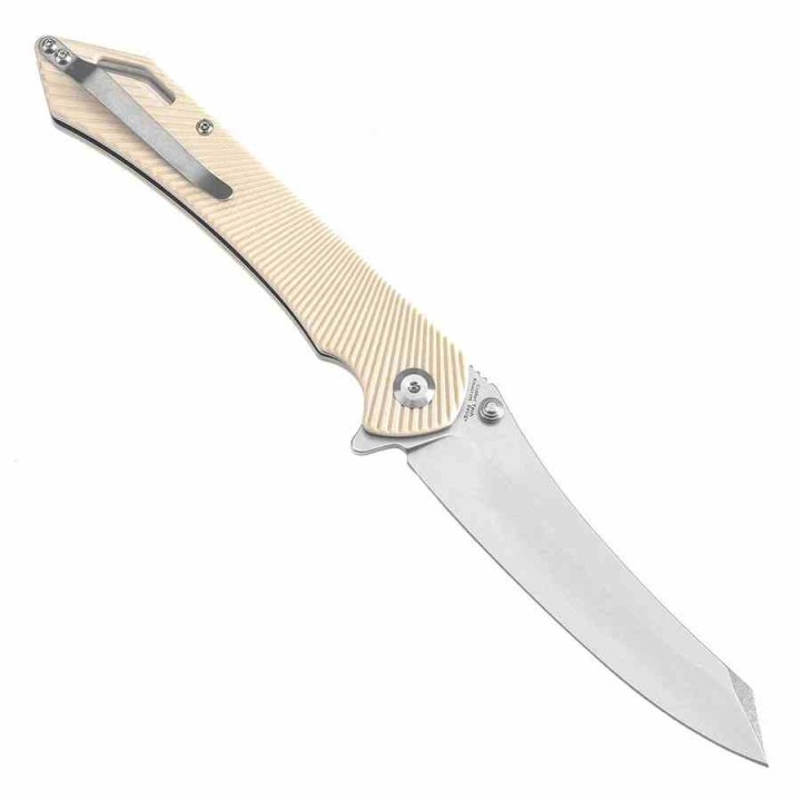 Couteau Tenable Colibri Tech White Manche G10 Lame Acier Nitro V Linerlock Clip T1060A4 - Livraison Gratuite