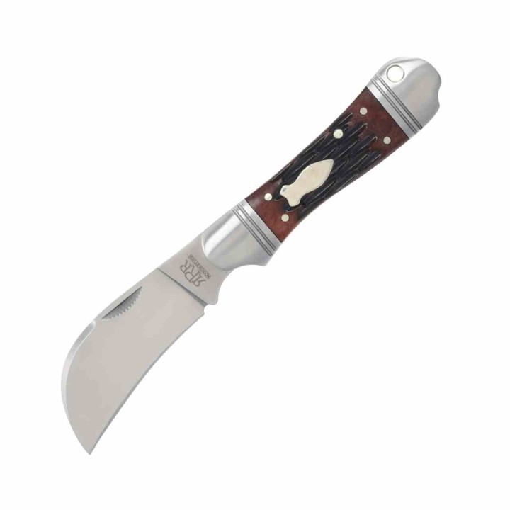 Couteau Rough Ryder Reserve Lame Acier D2 Hawkbill Manche Os Slip Joint Boîte Collector RRR038 - Livraison Gratuite