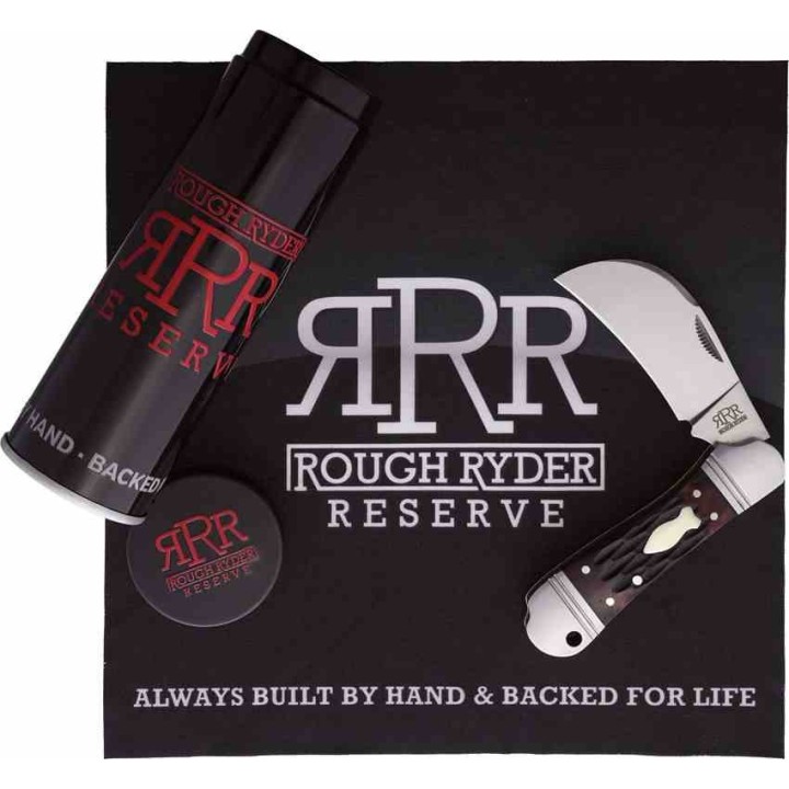 Couteau Rough Ryder Reserve Lame Acier D2 Hawkbill Manche Os Slip Joint Boîte Collector RRR038 - Livraison Gratuite