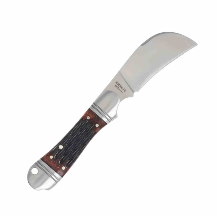 Couteau Rough Ryder Reserve Lame Acier D2 Hawkbill Manche Os Slip Joint Boîte Collector RRR038 - Livraison Gratuite