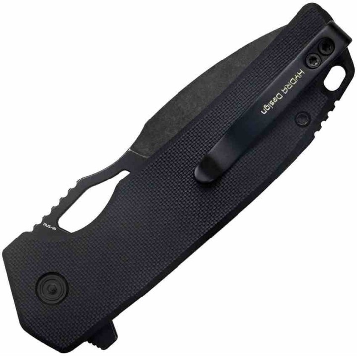 Couteau Kubey RDF Black Lame Acier AUS-10 Blk Manche G10 IKBS Button Lock Clip KUB316A - Livraison Gratuite