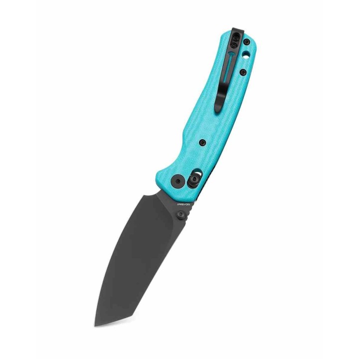 Couteau BESTECHMAN CICADA'S WING Blue Lame Acier 10Cr15MoV Blk Manche G10 B-Lock Clip BTKMK06J - Livraison Gratuite