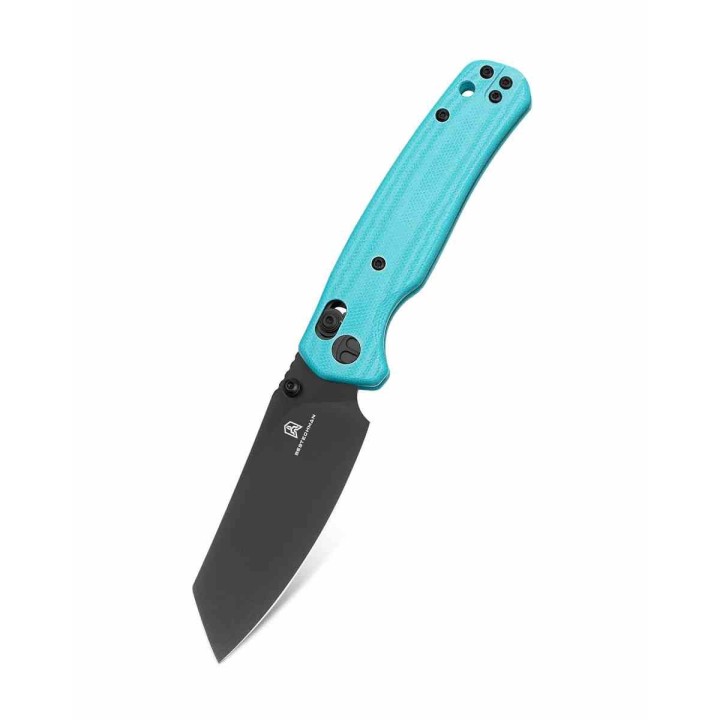 Couteau BESTECHMAN CICADA'S WING Blue Lame Acier 10Cr15MoV Blk Manche G10 B-Lock Clip BTKMK06J - Livraison Gratuite