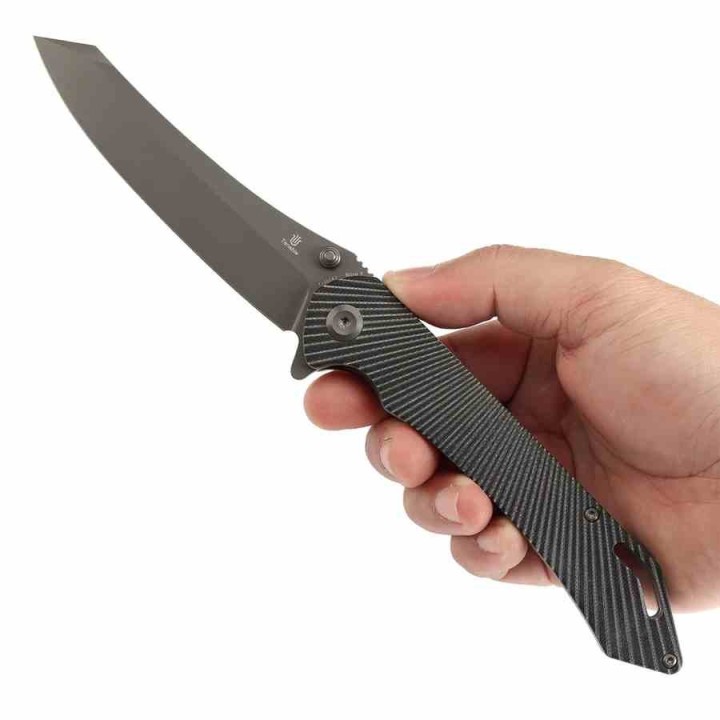 Couteau Tenable Colibri Tech Black & Green Manche G10 Lame Acier Nitro V Linerlock Clip T1060A2 - Livraison Gratuite