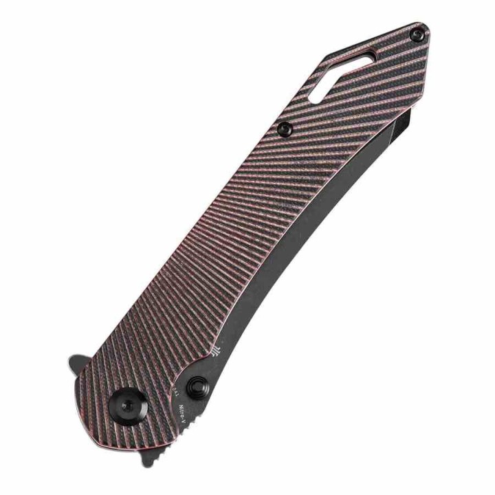 Couteau Tenable Colibri Tech Black & Red Manche G10 Lame Acier Nitro V Linerlock Clip T1060A1 - Livraison Gratuite