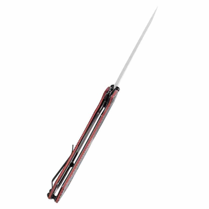 Couteau Tenable Colibri Tech Black & Red Manche G10 Lame Acier Nitro V Linerlock Clip T1060A1 - Livraison Gratuite