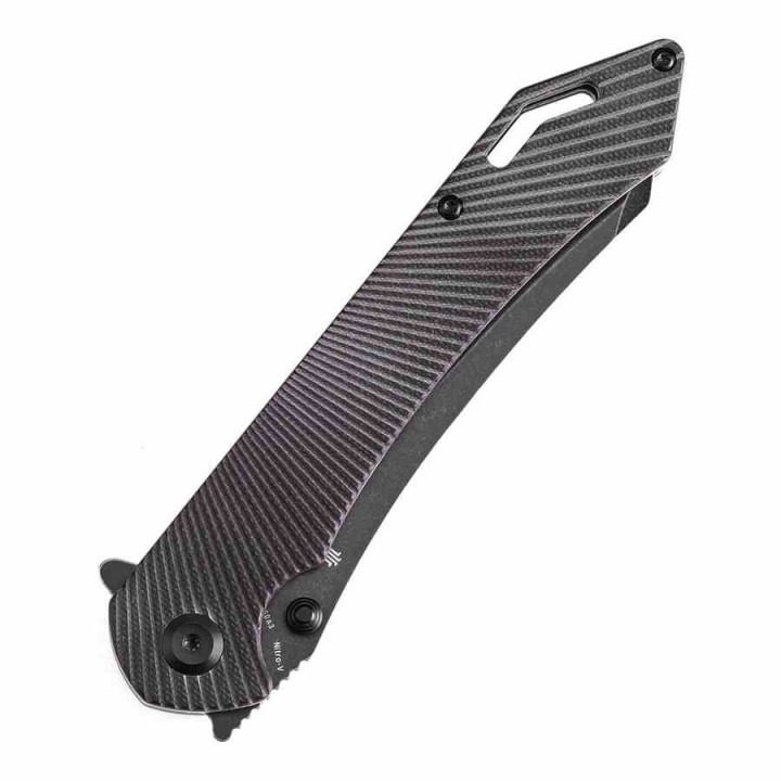 Couteau Tenable Colibri Tech Black & Purple Manche G10 Lame Acier Nitro V Linerlock Clip T1060A3 - Livraison Gratuite
