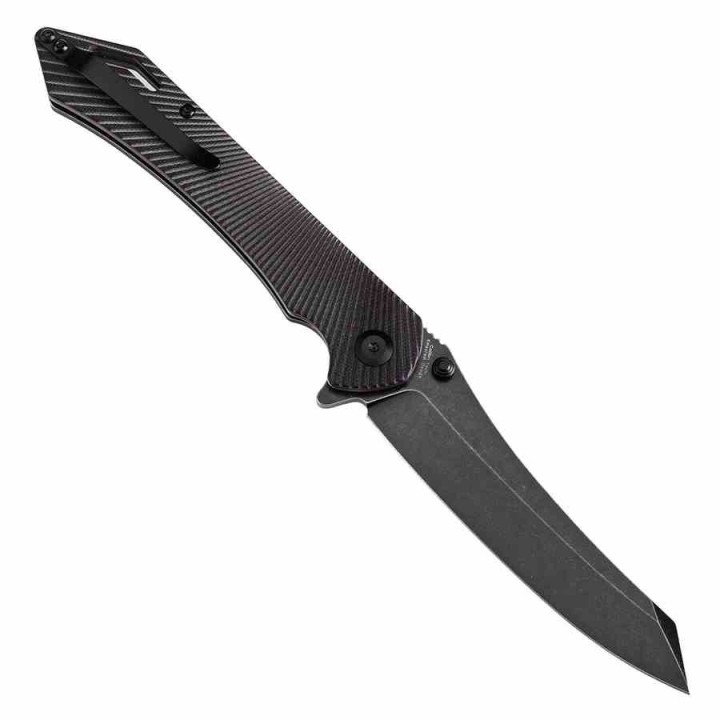 Couteau Tenable Colibri Tech Black & Purple Manche G10 Lame Acier Nitro V Linerlock Clip T1060A3 - Livraison Gratuite