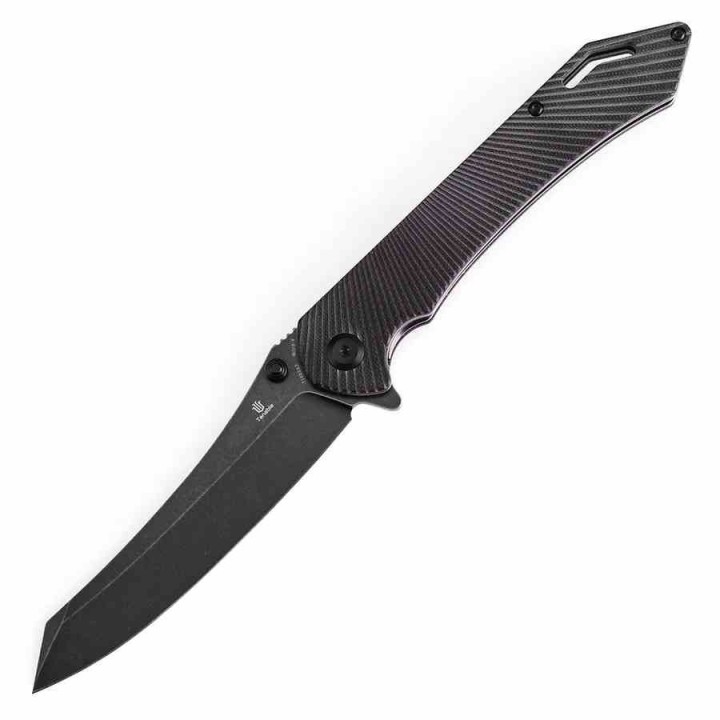 Couteau Tenable Colibri Tech Black & Purple Manche G10 Lame Acier Nitro V Linerlock Clip T1060A3 - Livraison Gratuite