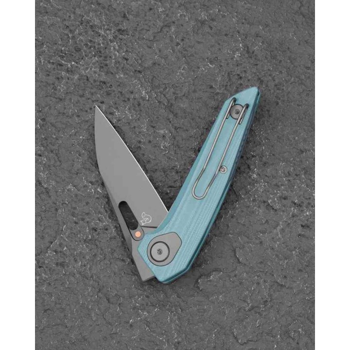 Couteau Bestech VK-VOID Grey Lame Acier MagnaCut Manche G10 IKBS Liner Lock Clip BTKG63C - Livraison Gratuite