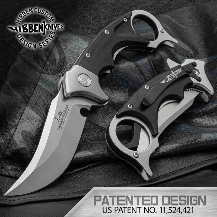 Couteau  Gil Hibben Recurve Karambit Lame Acier 7Cr17 Manche G10 IKBS Liner Lock Clip GH5136 - Livraison Gratuite