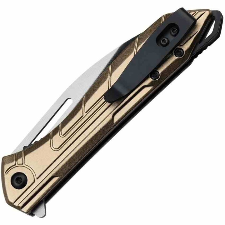 Couteau MTECH USA Linerlock A/O Tan Lame Acier Inox Manche Aluminium Linerlock Clip MTA1204TN - Livraison Gratuite