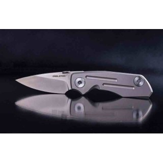 Couteau Real Steel Delta 2600 Titane Lame Acier S35VN Manche Titane Frame Lock Clip RS7101 - Livraison Gratuite