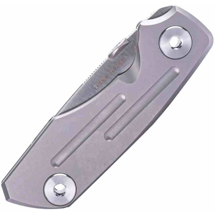 Couteau Real Steel Delta 2600 Titane Lame Acier S35VN Manche Titane Frame Lock Clip RS7101 - Livraison Gratuite