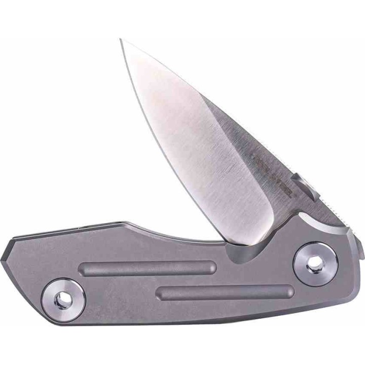 Couteau Real Steel Delta 2600 Titane Lame Acier S35VN Manche Titane Frame Lock Clip RS7101 - Livraison Gratuite
