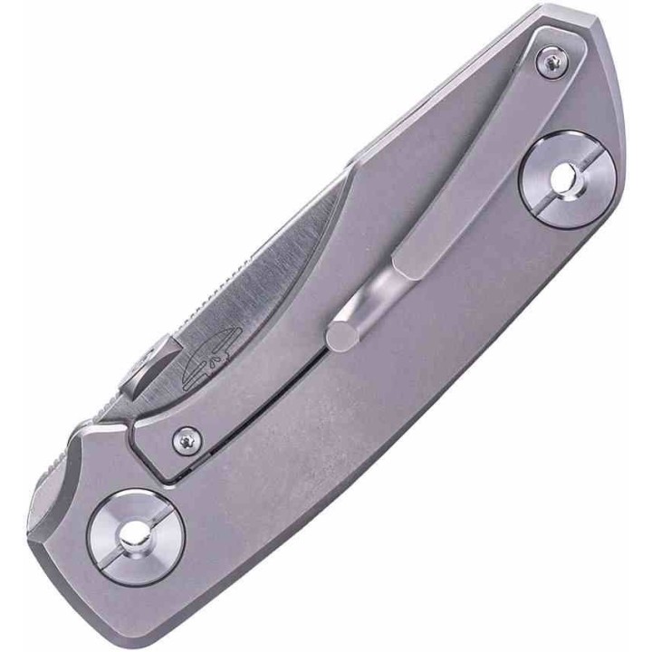 Couteau Real Steel Delta 2600 Titane Lame Acier S35VN Manche Titane Frame Lock Clip RS7101 - Livraison Gratuite