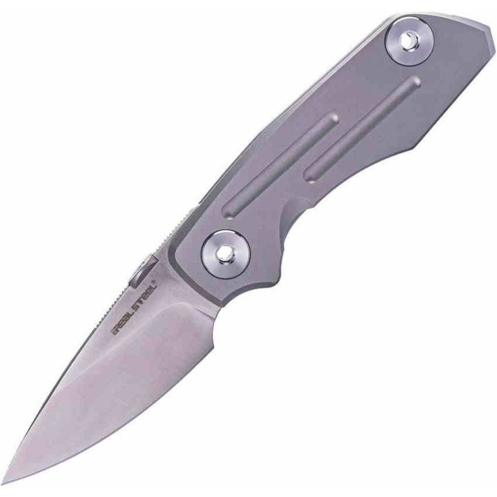 Couteau Real Steel Delta 2600 Titane Lame Acier S35VN Manche Titane Frame Lock Clip RS7101 - Livraison Gratuite