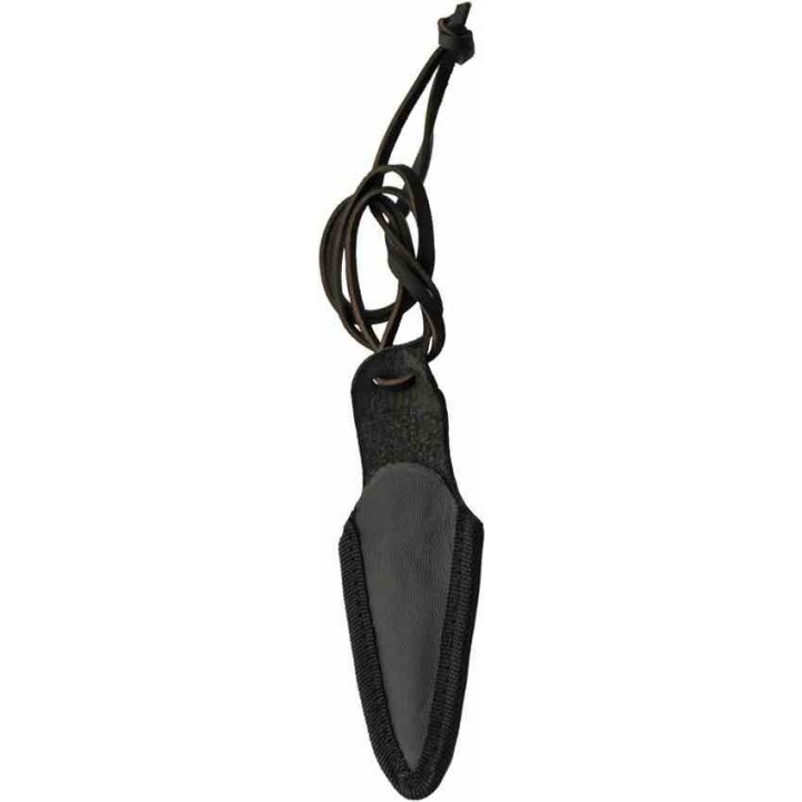 Couteau Skinner Damas Lame Dague 256 Couches Manche Bois/Os Cerfé Étui Nylon/Cuir DM1408 - Livraison Gratuite