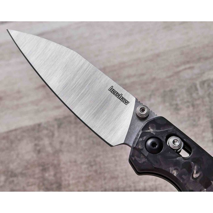 Couteau Kershaw Bel Air Lame Acier CPM-MagnaCut Manche FCarbone DuraLock Clip KVT USA KS6105CF - Livraison Gratuite