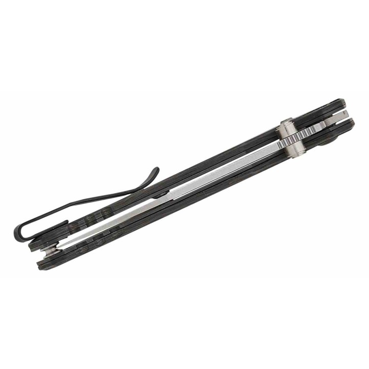 Couteau Kershaw Bel Air Lame Acier CPM-MagnaCut Manche FCarbone DuraLock Clip KVT USA KS6105CF - Livraison Gratuite