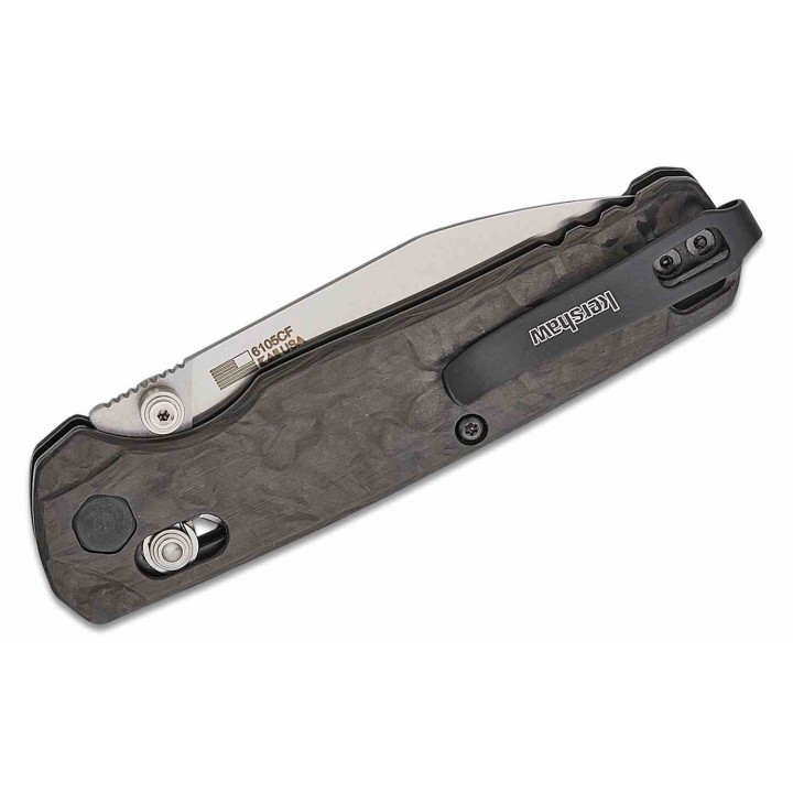 Couteau Kershaw Bel Air Lame Acier CPM-MagnaCut Manche FCarbone DuraLock Clip KVT USA KS6105CF - Livraison Gratuite