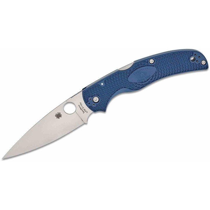 Couteau Spyderco Native Chief Blue Lame Acier CPM-S110V Manche FRN Lockback USA SC244PDBL - Livraison Gratuite
