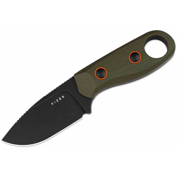 Couteau Kizer Beaver Lame Acier D2 Manche G10 Olive Green Etui Kydex KU1078A1 - Livraison Gratuite