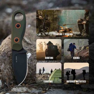 Couteau Kizer Beaver Lame Acier D2 Manche G10 Olive Green Etui Kydex KU1078A1 - Livraison Gratuite