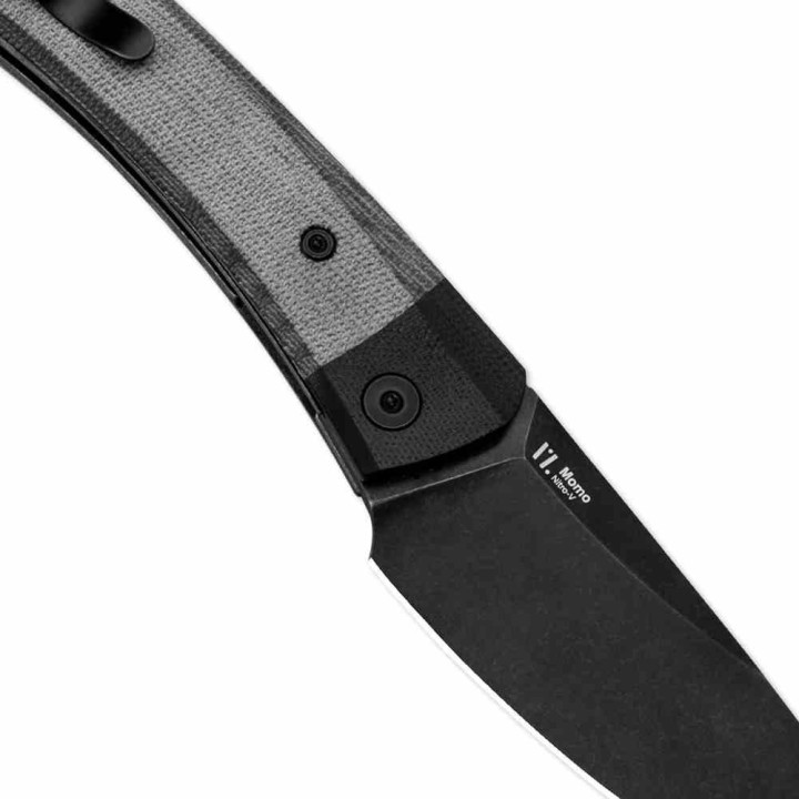 Couteau Kizer Momo Black Manche Micarta Lame Acier Nitro-V BLK Liner Lock Clip IKBS KIV4663A1 - Livraison Gratuite