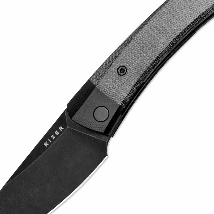 Couteau Kizer Momo Black Manche Micarta Lame Acier Nitro-V BLK Liner Lock Clip IKBS KIV4663A1 - Livraison Gratuite