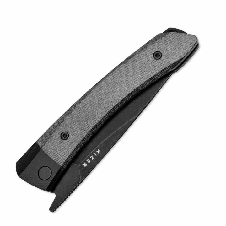 Couteau Kizer Momo Black Manche Micarta Lame Acier Nitro-V BLK Liner Lock Clip IKBS KIV4663A1 - Livraison Gratuite