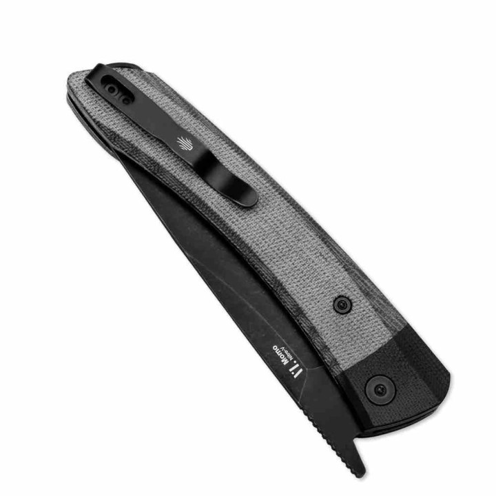Couteau Kizer Momo Black Manche Micarta Lame Acier Nitro-V BLK Liner Lock Clip IKBS KIV4663A1 - Livraison Gratuite