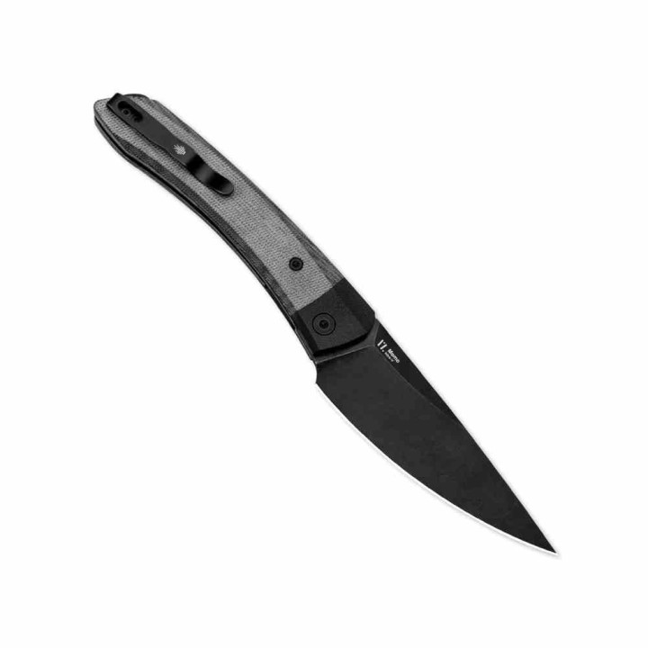 Couteau Kizer Momo Black Manche Micarta Lame Acier Nitro-V BLK Liner Lock Clip IKBS KIV4663A1 - Livraison Gratuite