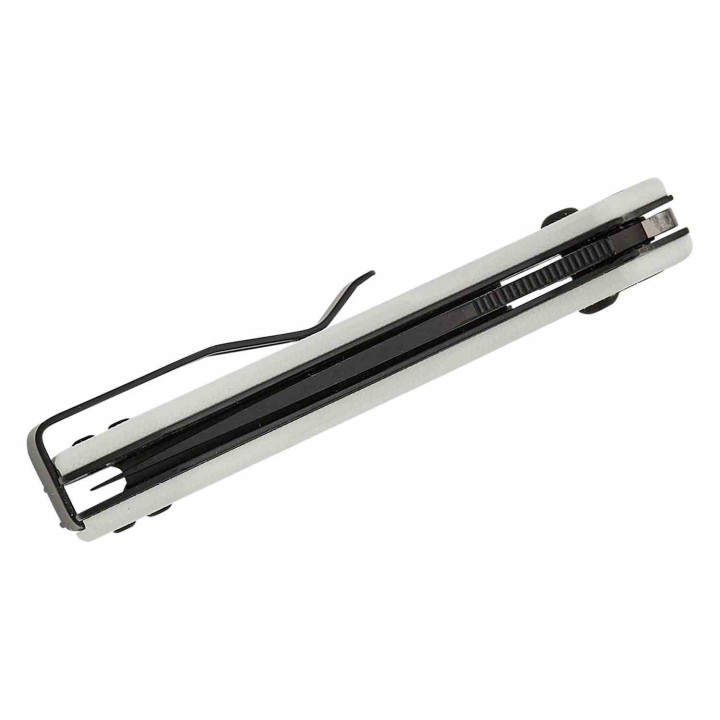 Couteau Real Steel Vis White Lame Acier 12C27N Manche G10 Crossbar Lock IKBS RS8051WB - Livraison Gratuite