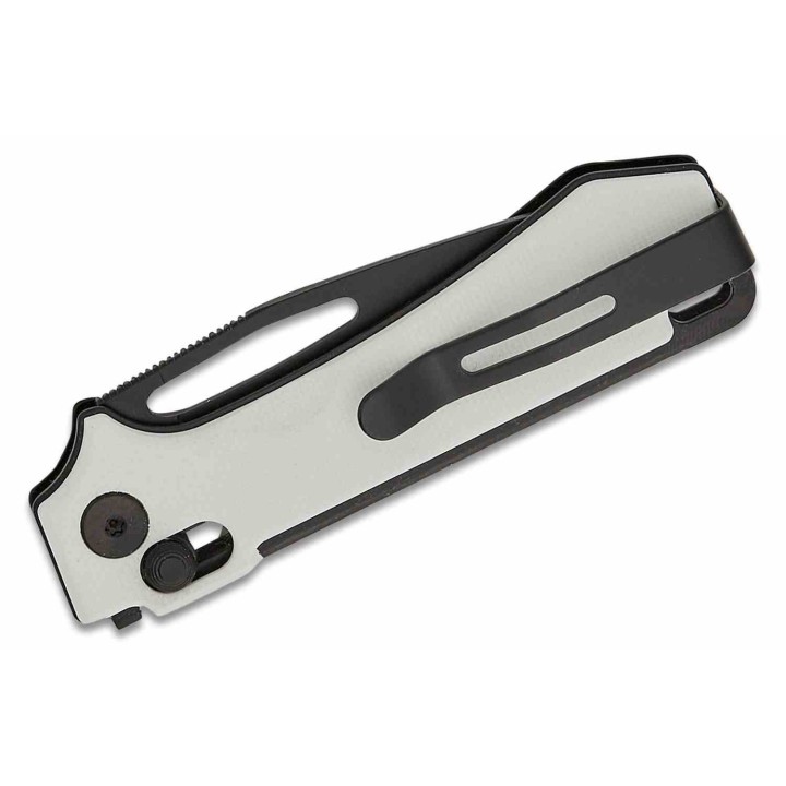 Couteau Real Steel Vis White Lame Acier 12C27N Manche G10 Crossbar Lock IKBS RS8051WB - Livraison Gratuite