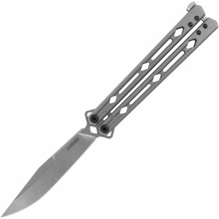 Couteau Papillon Balisong Kershaw Lucha Lame Acier CPM MagnaCut Manche Acier USA KVT KS5150MAG - Livraison Gratuite
